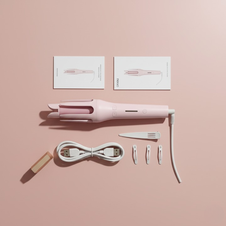 Pro 32mm Auto-Rotating Curler – 4-Speed Anion Ceramic Hair Styling Wand