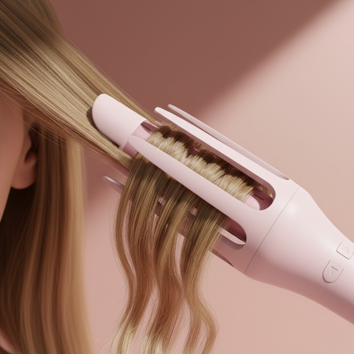 Pro 32mm Auto-Rotating Curler – 4-Speed Anion Ceramic Hair Styling Wand