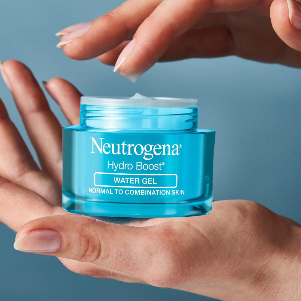 Neutrogena Face Moisturizer Water Gel, Hydro Boost, Normal To Combination Skin, Lightweight and Oil-free, 100% Alcohol Free
