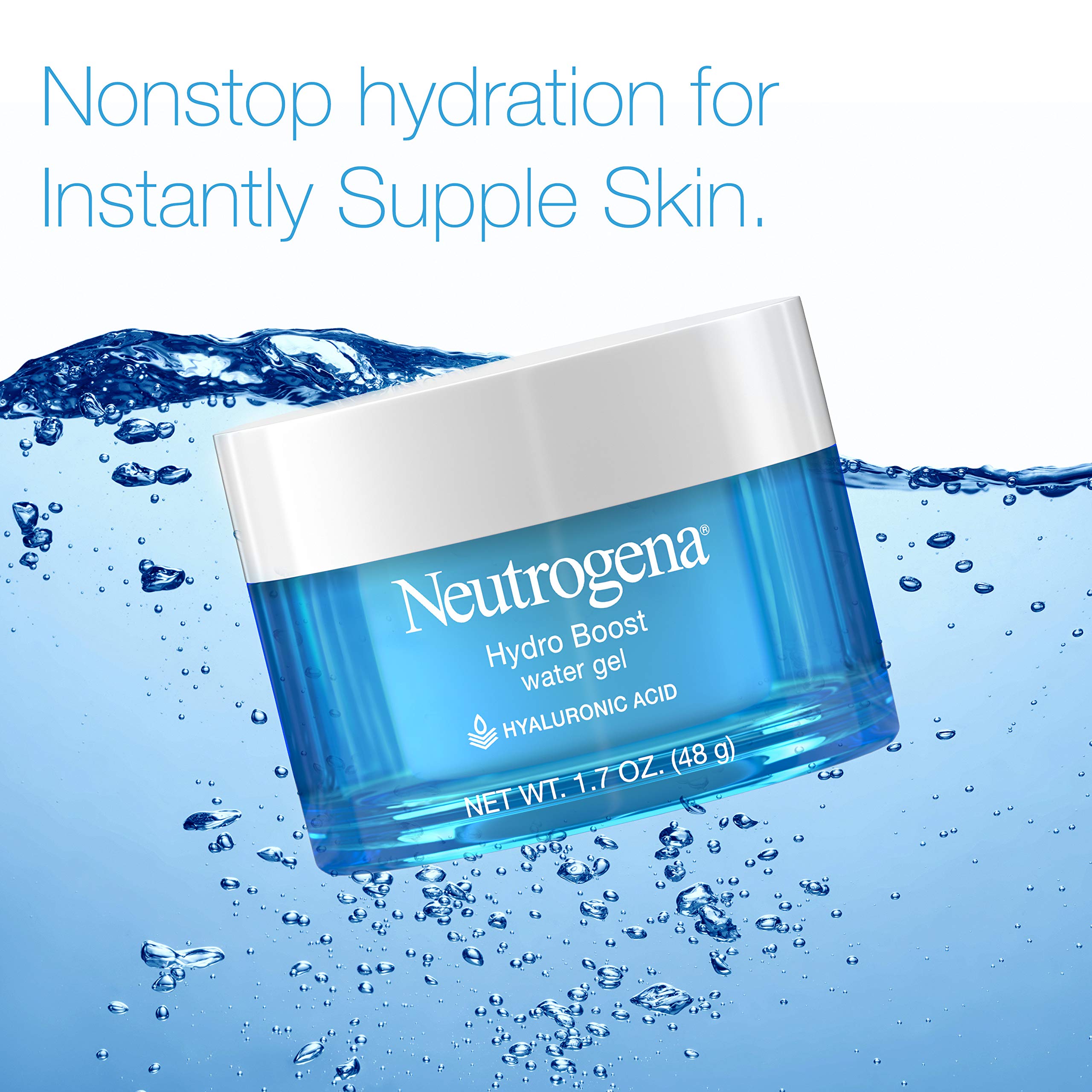 Neutrogena Face Moisturizer Water Gel, Hydro Boost, Normal To Combination Skin, Lightweight and Oil-free, 100% Alcohol Free